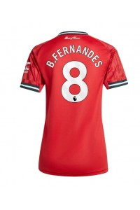 Manchester United Bruno Fernandes #8 Fotballdrakt Hjemme Klær Dame 2025-26 Korte ermer